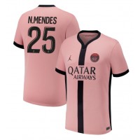 Camisa de Futebol Paris Saint-Germain Nuno Mendes #25 Equipamento Alternativo 2024-25 Manga Curta